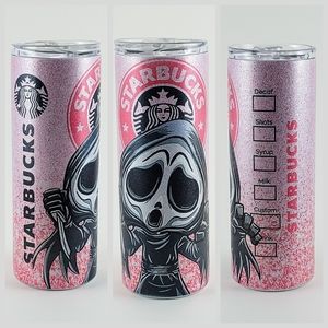 Ghostface Starbucks 25oz Glitter Tumbler